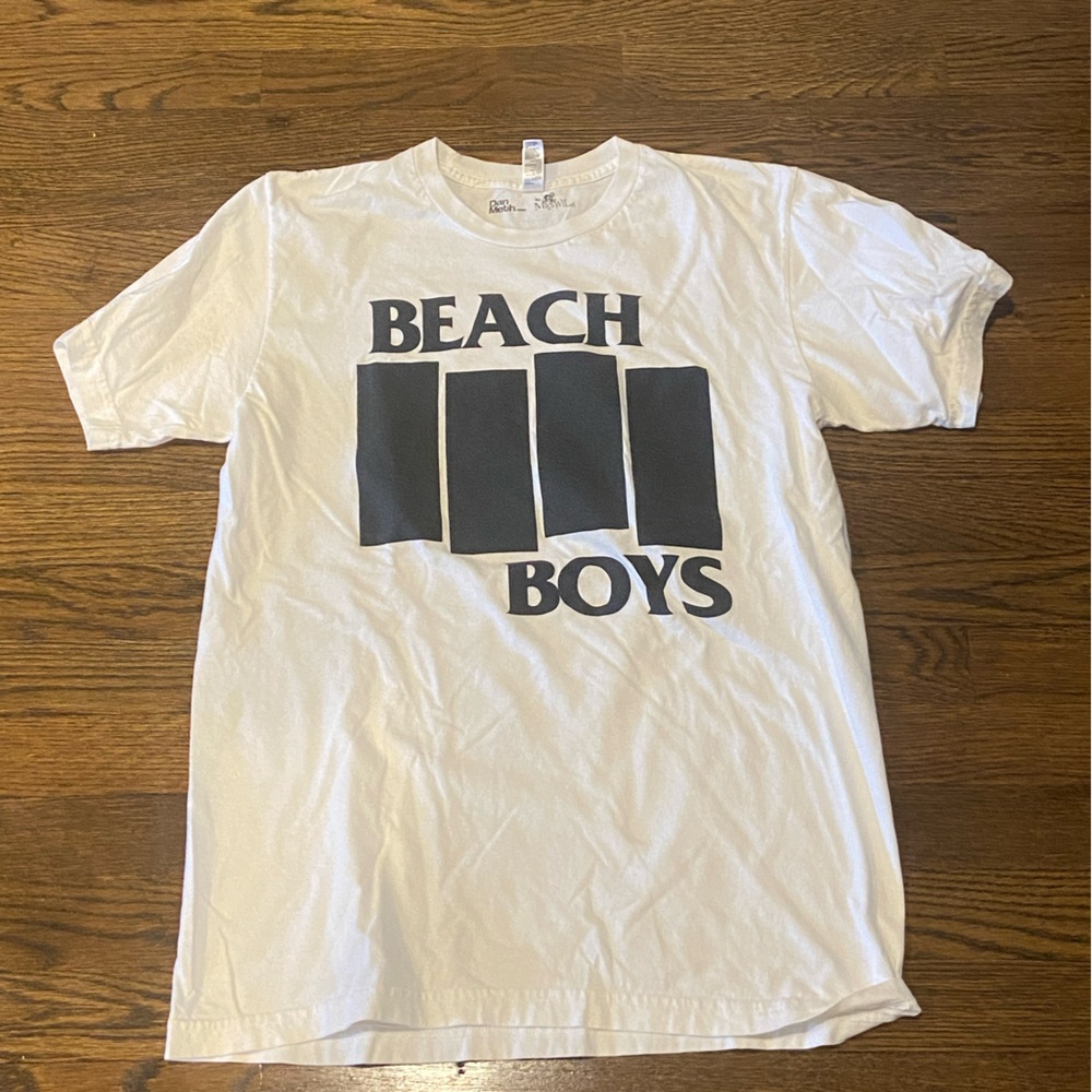 Black Flag x Beach Boys Mash-Up Bootleg Tee Medium Damaged Pet Sounds California